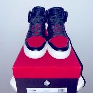 Buscemi 110MM Ronnie Fieg RedBlack Hightop Sneakers​​​​​